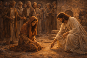 Jesus Forgives Women Trapped in Adultery